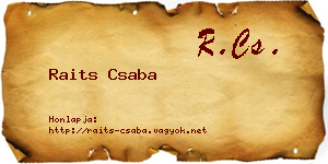 Raits Csaba névjegykártya